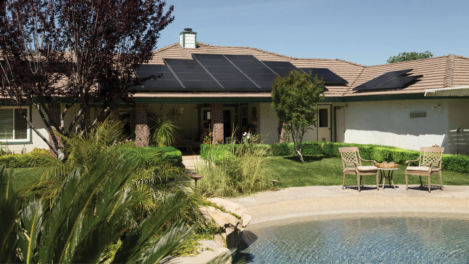 solar panels facing south in calfornia