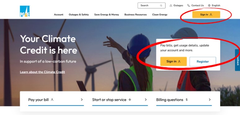How to find Green Button data on PGE website for Enact Solar