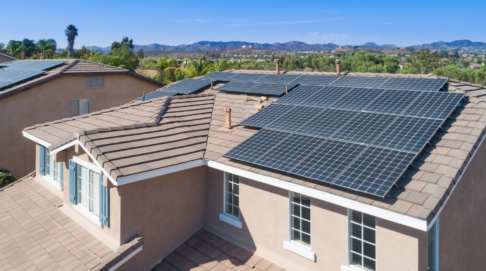 California home with solar panels