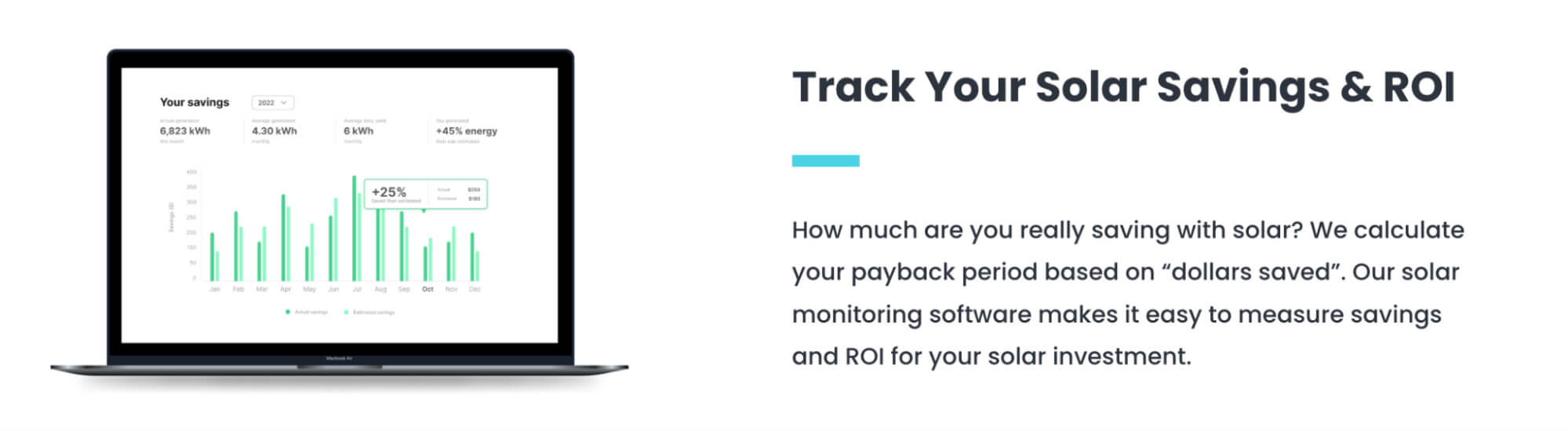 Track your solar savings and return on investment with the Enact Home platform